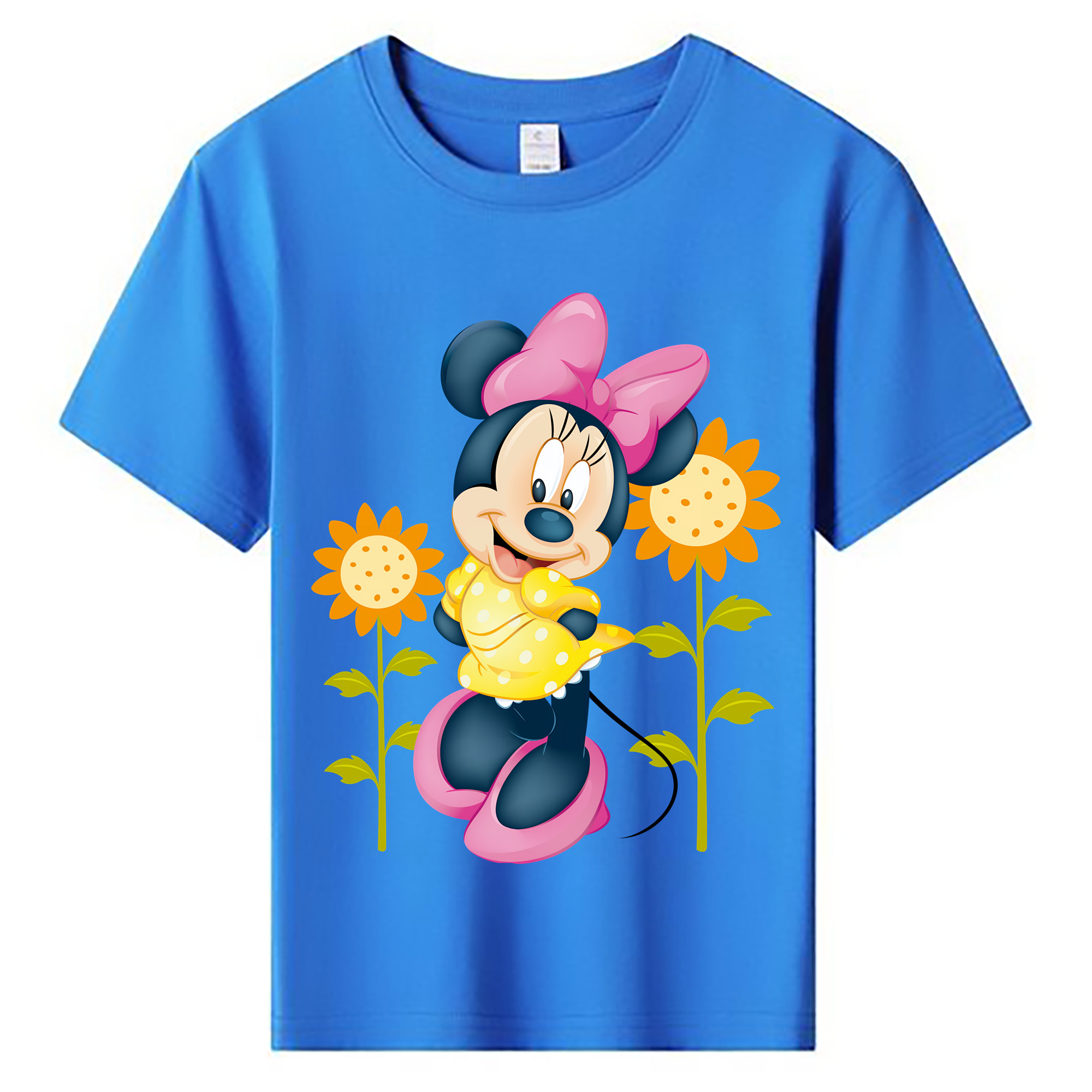 （画像用） ミッキーマウス Mickey Mouse 綿100％キッズTシャツ（フロントプリント）
